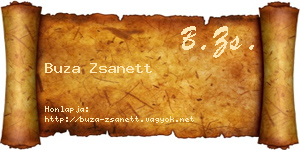Buza Zsanett névjegykártya
